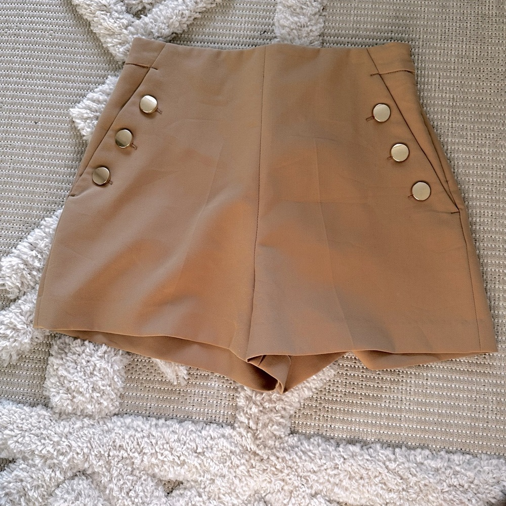 Zara Tan Sailor Shorts Sz S
